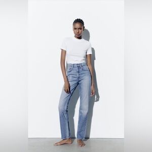 Zara high waisted straight leg jeans